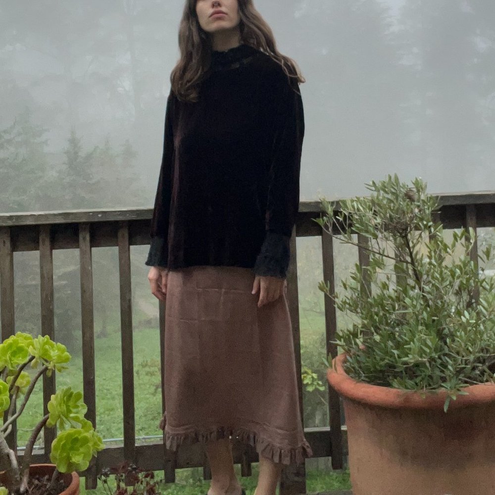 Dosa silk velvet flowing long sleeve